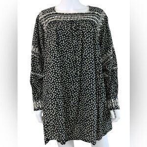 Free People Black Floral Mini Dress Size S M0511